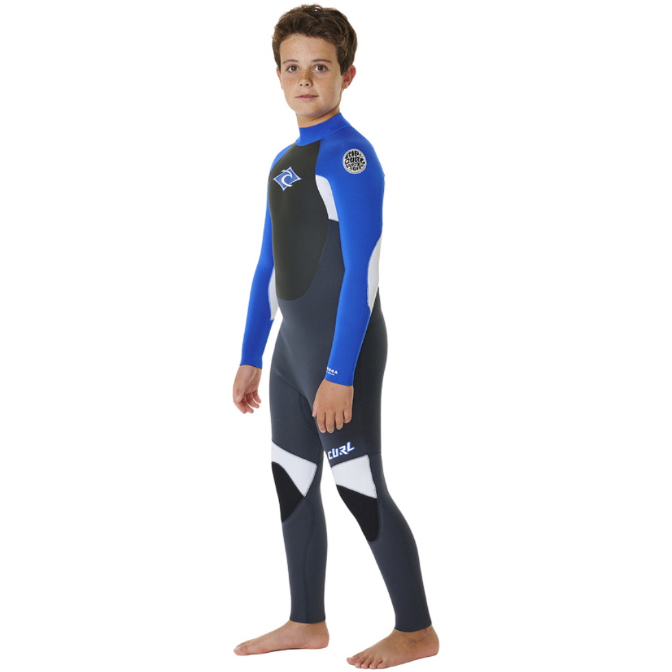 2026 Rip Curl Junior Omega 4/3mm Back Zip Wetsuit 13OBFS - Blue